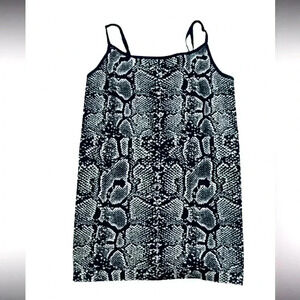 Apt 9 Tank Top Goth sleeveless straps gray & black snake print